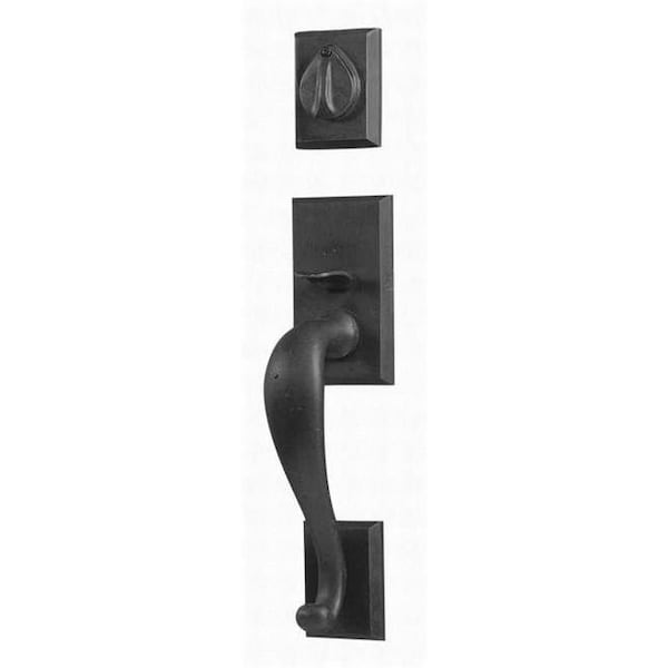 Emtek Flat Black Handleset 451411ARFBRH 451411ARFBRH - main